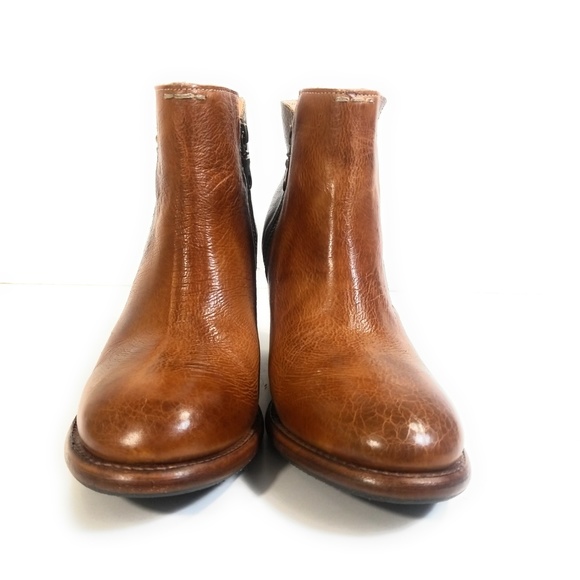 Bed Stu Women Brown Rustic Leather Zip Booties 9 - Picture 3 of 8